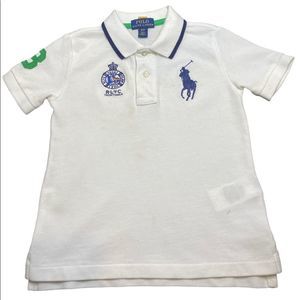 Polo Ralph Lauren Toddler Little Boys Polo Shirt White Size 3T